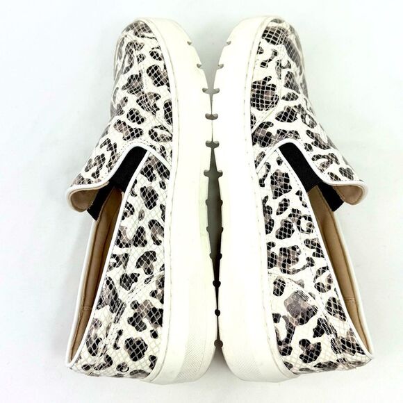 Vionic DINORA Leopard Print Grid Patent Platform Slip On Orthotic Sneakers - Picture 12 of 16